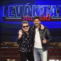 Toño Sanchís y Alfonso Aguado en la presentación de 'Levántate All Stars'