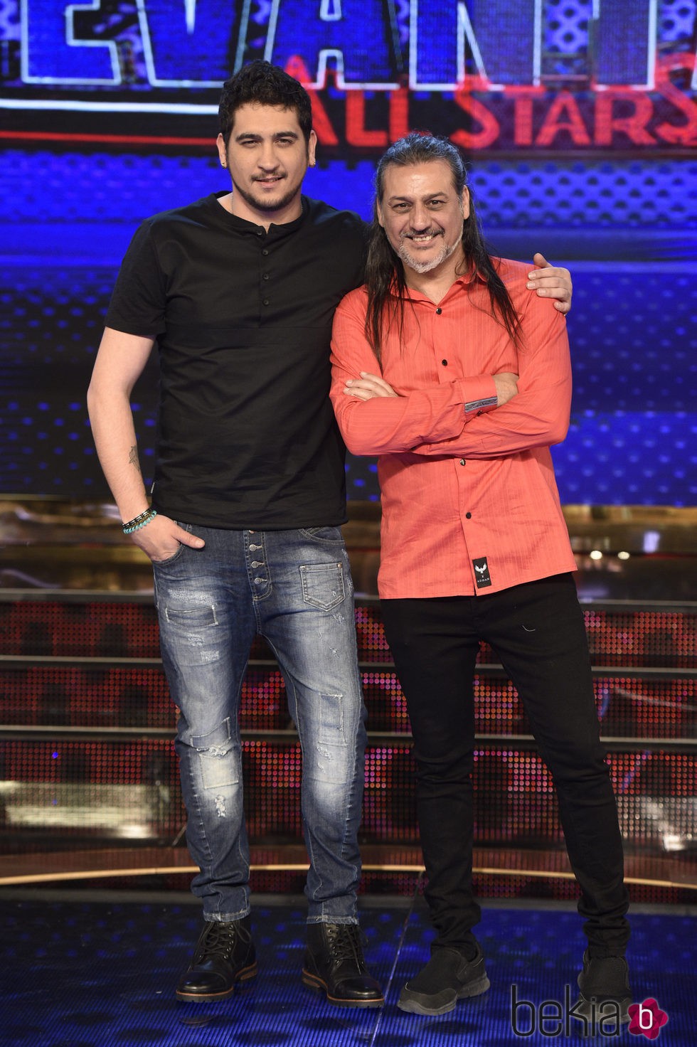 Dionisio Martín y su hijo Rubén Martín en la presentación de 'Levántate All Stars'