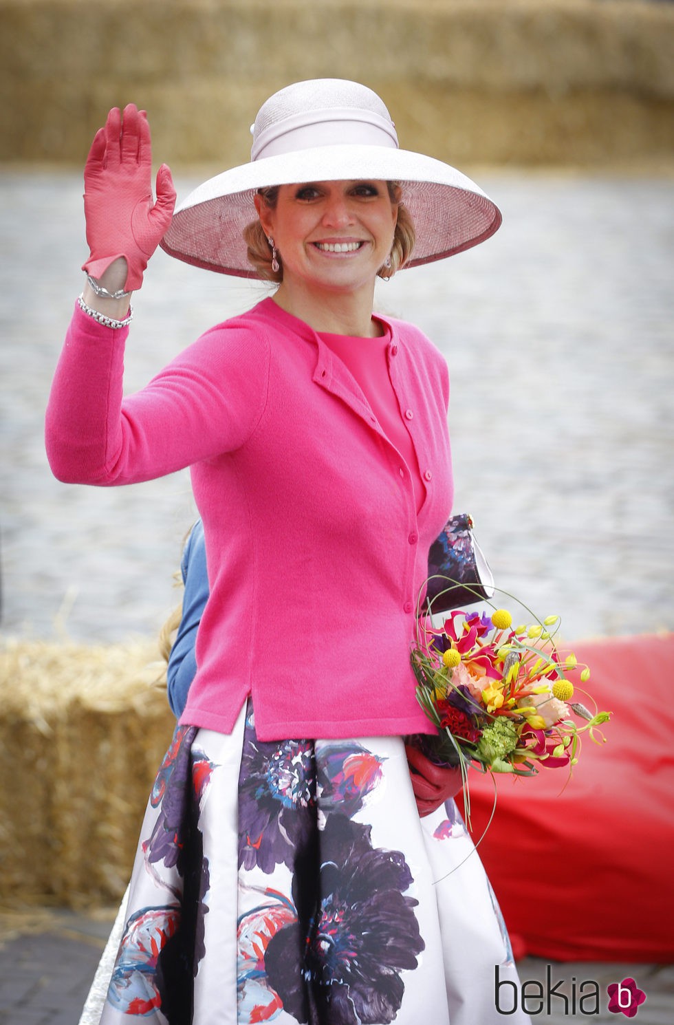 La Reina Máxima de Holanda sonriente en el Día del Rey 2016