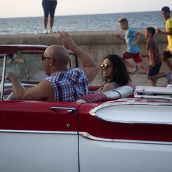 Vin Diesel y Michelle Rodriguez  se divierten en el rodaje de 'Fast & Furious 8' en Cuba