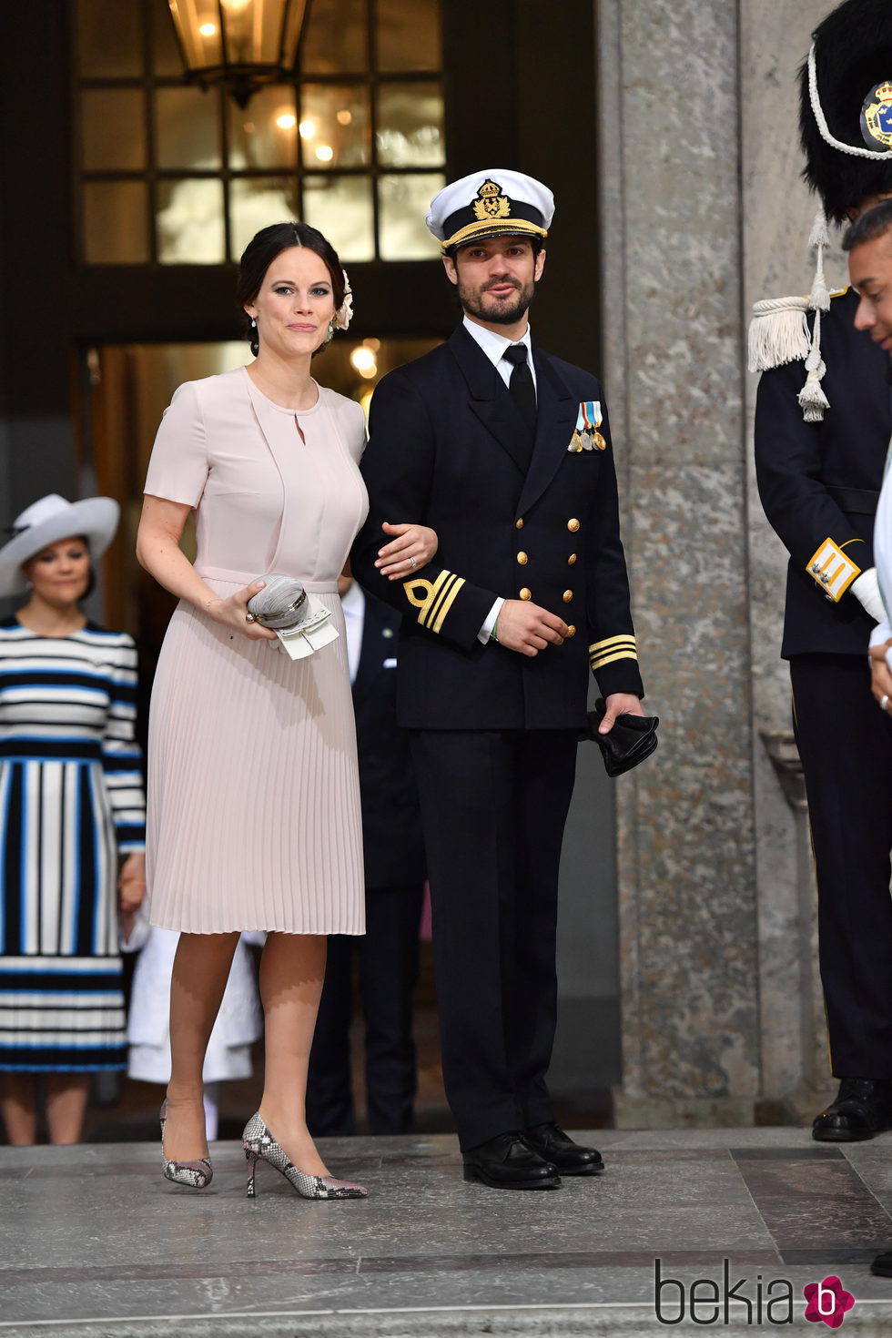 Sofia de Suecia y el Príncipe Carlos Felipe de Suecia en el 70 cumpleaños del Rey Gustavo de Suecia