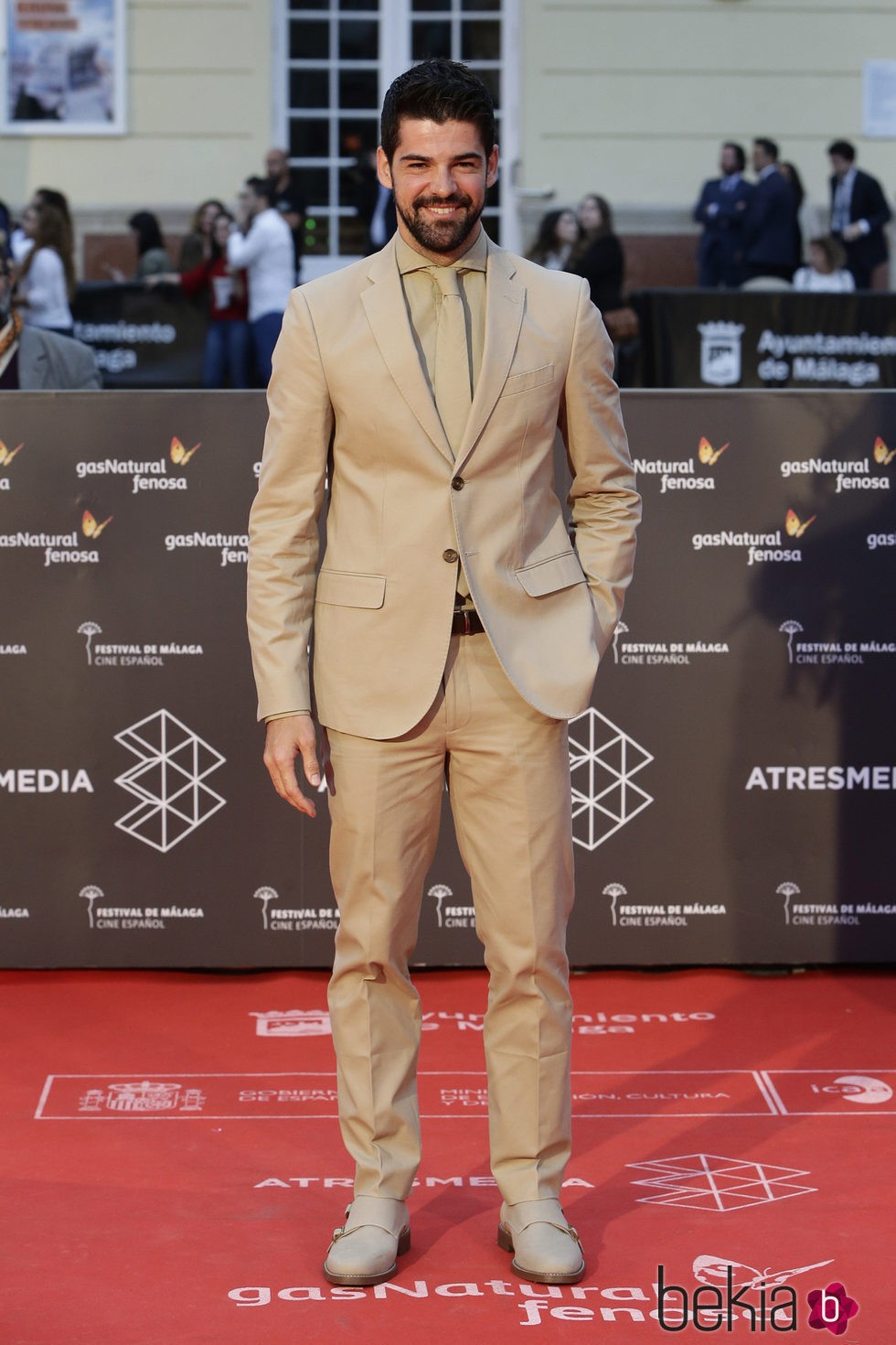 Miguel Ángel Muñoz en la alfombra roja del Festival de Málaga de 2016