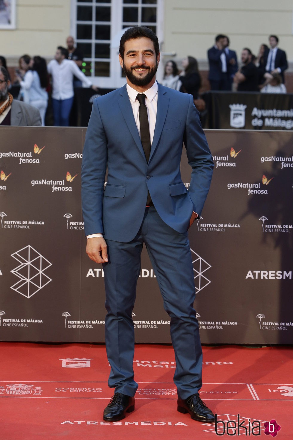 Antonio Velázquez en la alfombra roja del Festival de Málaga de 2016