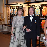 El Príncipe Leopoldo y la Princesa Úrsula de Baviera en la cena de gala en el 70 cumpleaños del Rey Gustavo de Suecia