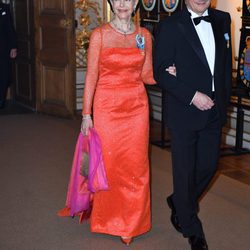 La Reina Silvia de Suecia y  Sauli Niinistö en la cena de gala en el 70 cumpleaños del Rey Gustavo de Suecia