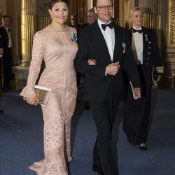 La Princesa Victoria de Suecia en la cena de gala en el 70 cumpleaños del Rey Gustavo de Suecia