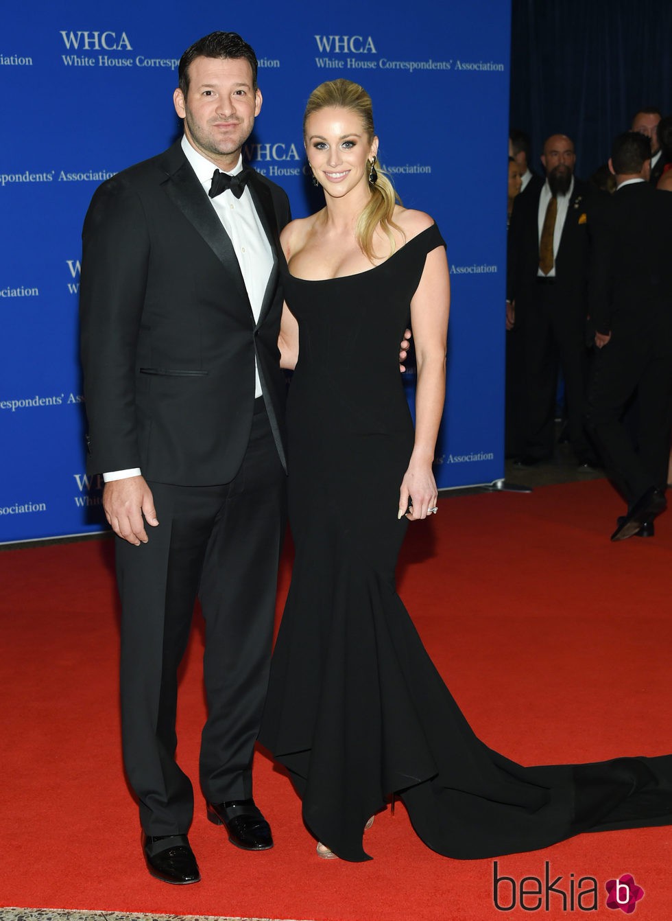 Tony Romo y  Candice Crawford  en la Fiesta de Corresponsales 2016 en la Casa Blanca