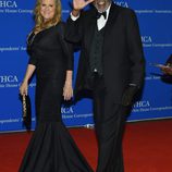 Lori McCreary y Morgan Freeman  en la Fiesta de Corresponsales 2016 en la Casa Blanca