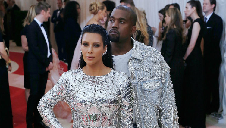 Kim Kardashian y Kanye West en la Gala Met 2016