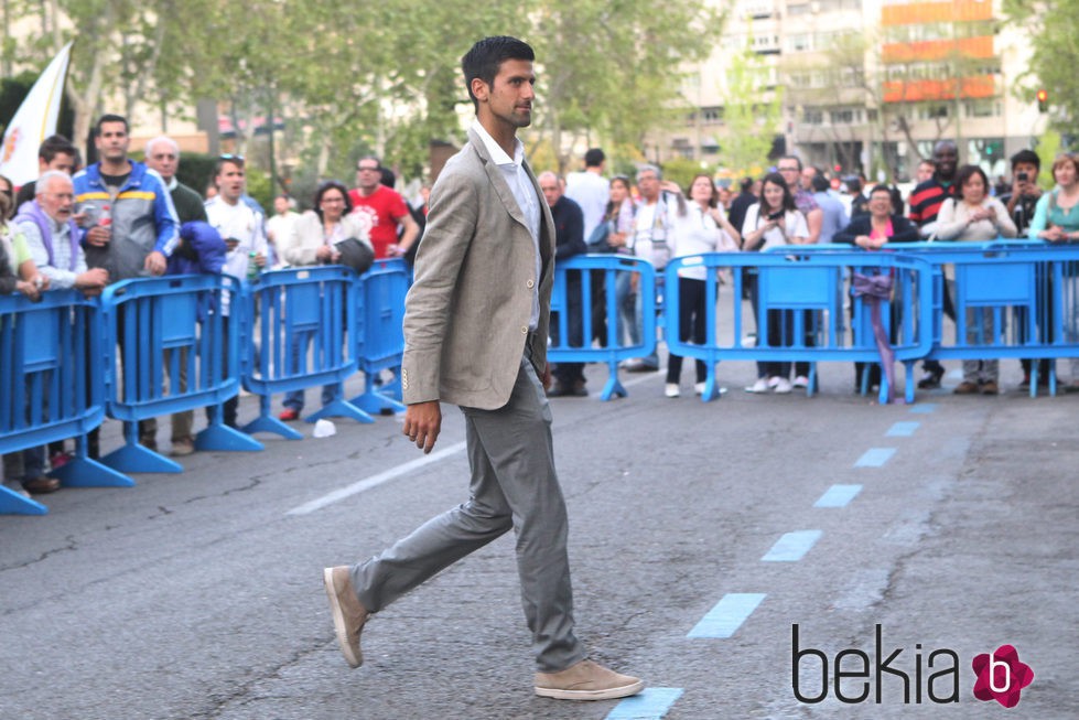 Novak Djokovic en el partido de Champions Real  Madrid-Manchester City