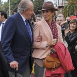 El Rey Juan Carlos  y la Infanta Elena en la Feria del Caballo de Jerez de la Frontera