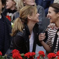 Marta Hazas y Paula Echevarría en la final del torneo de tenis Madrid Open 2016