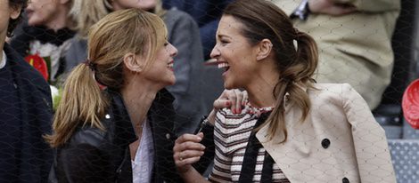 Marta Hazas y Paula Echevarría en la final del torneo de tenis Madrid Open 2016