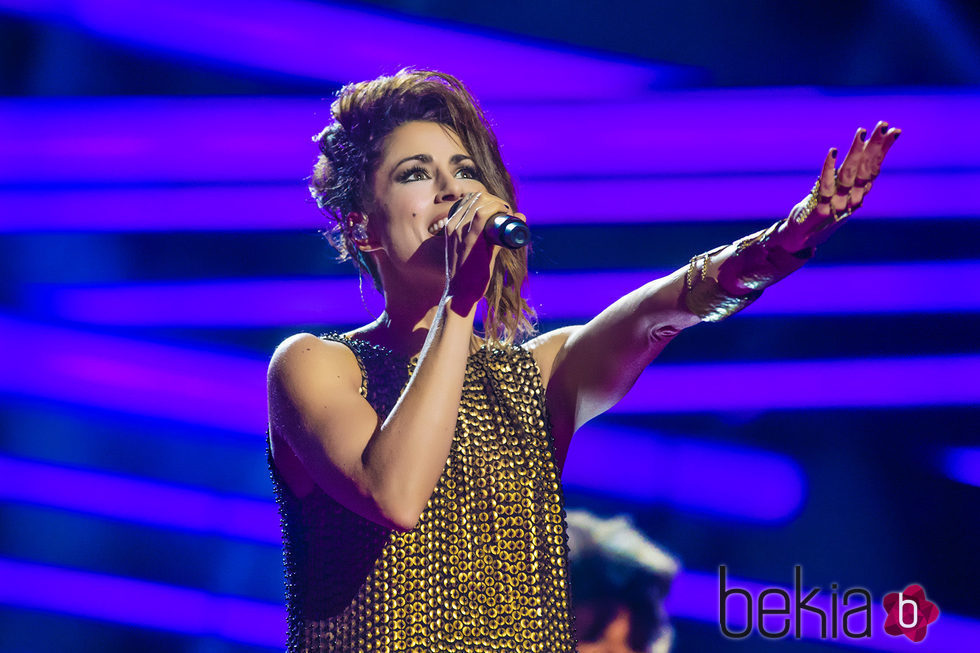 Barei en el segundo ensayo en el Globe Arena de Estocolmo para Eurovisión 2016