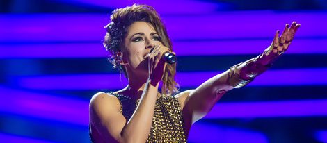 Barei en el segundo ensayo en el Globe Arena de Estocolmo para Eurovisión 2016