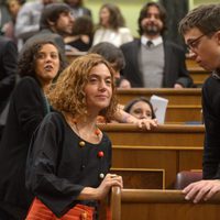 Meritxell Batet con Íñigo Errejón en el Congreso de los Diputados