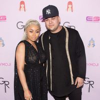 Blac Chyna y Rob Kardashian en la presentación de su emoji 'Chymoji'