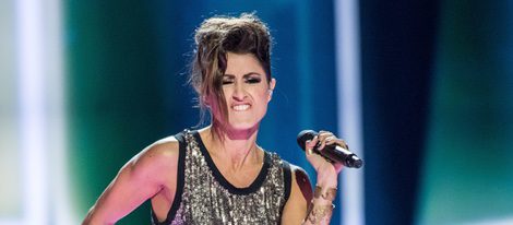 Barei durante uno de los ensayos para Eurovisión 2016 en Estocolmo