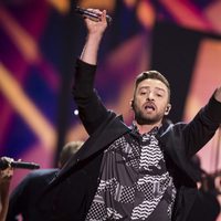 Justin Timberlake actuando en el Dress Rehearsal del Festival de Eurovisión 2016