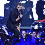 Justin Timberlake durante su actuación en la final de Eurovisión 2016