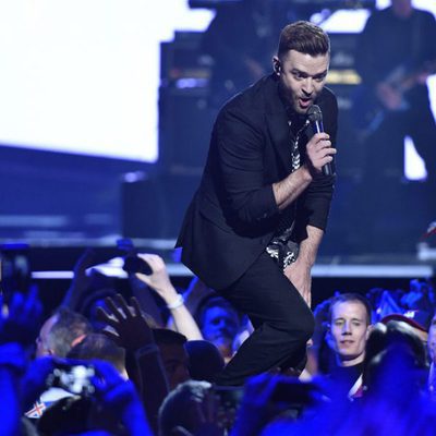 Justin Timberlake actuando en Eurovisión 2016