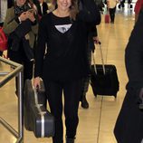 Barei en el aeropuerto de Madrid a su vuelta de Eurovisión 2016