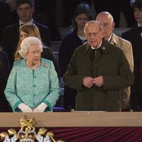 La Reina Isabel II de Inglaterra, el Duque de Edimburgo y la Duquesa de Cambridge en el Royal Windsor Horse Show 2016