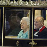 La Reina Isabel II de Inglaterra y el Duque de Edimburgo en el Royal Windsor Horse Show 2016