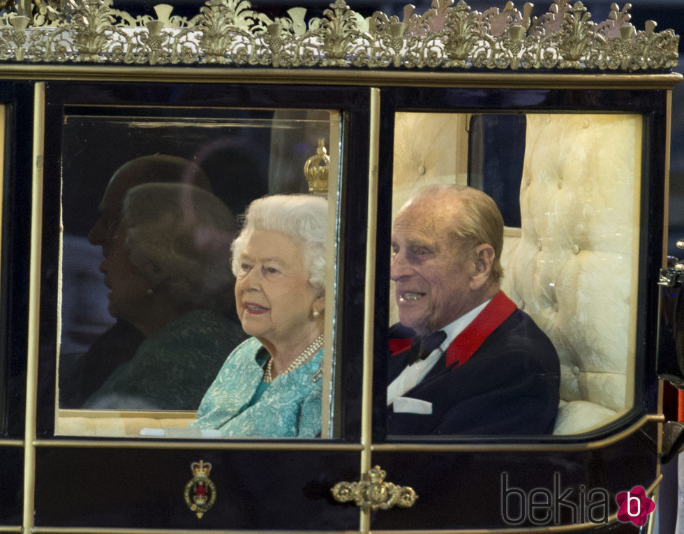 La Reina Isabel II de Inglaterra y el Duque de Edimburgo en el Royal Windsor Horse Show 2016