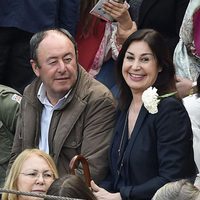 Carmen Martínez Bordiú y Luis Miguel Rodriguez en la corrida de toros de San Isidro 2016