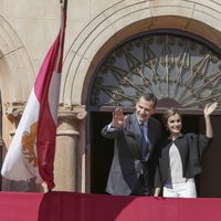 Los Reyes Felipe y Letizia saludan en Villanueva de los Infantes