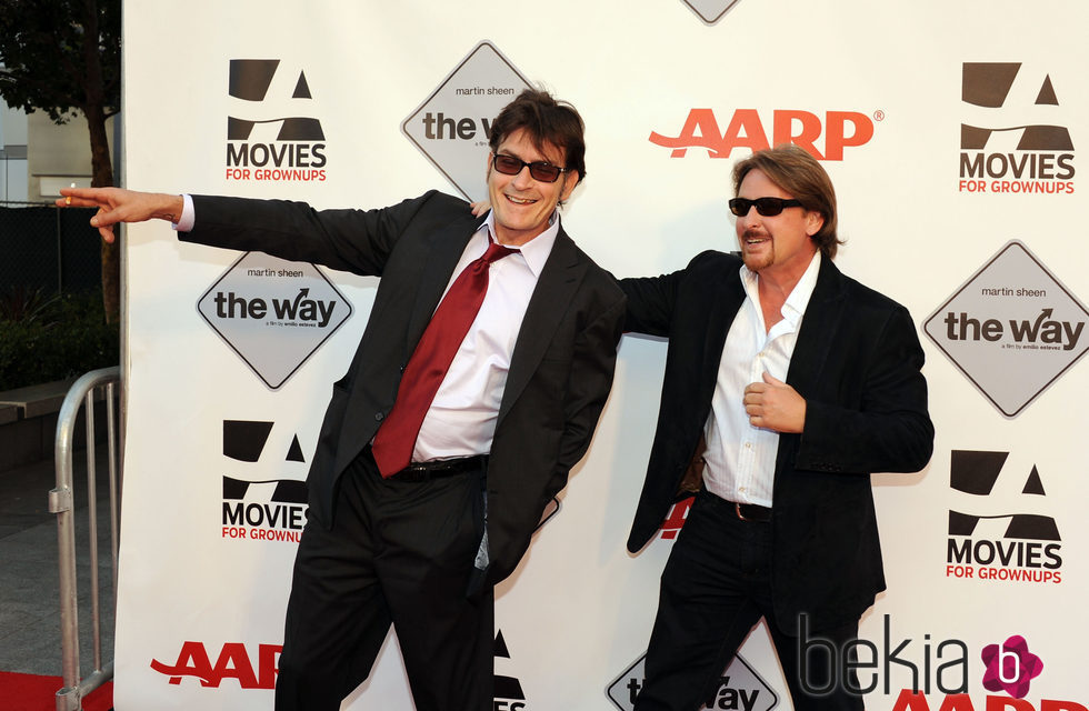 Charlie Sheen y Emilio Estévez en Grownups Film Festival