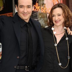 John y Joan Cusack en el paseo de la fama de Hollywood