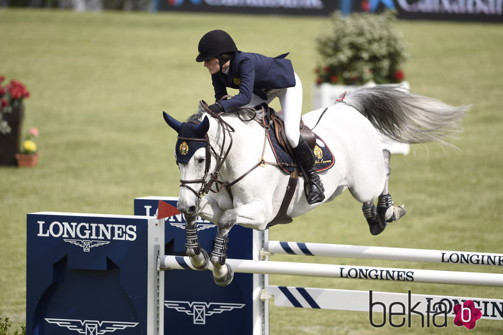 Jessica Springsteen participando en el CSI5 de Madrid 2016