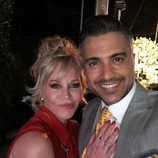 Jaime Camil y Melanie Griffith en la boda de Eva Longoria y José Baston