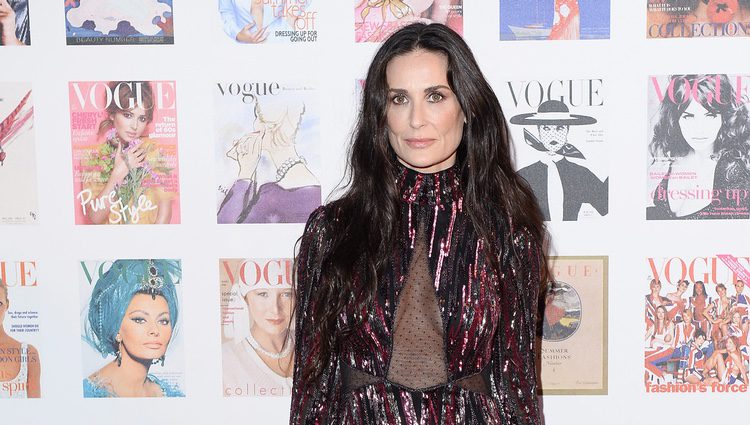 Demi Moore en la fiesta del 100 aniversario de Vogue en Londres