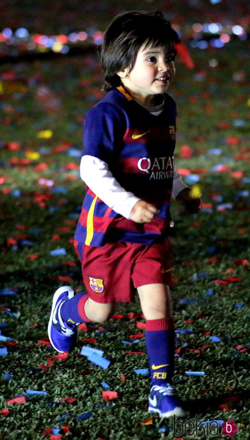 Milan Piqué, feliz en la celebración de la Copa del Rey 2016