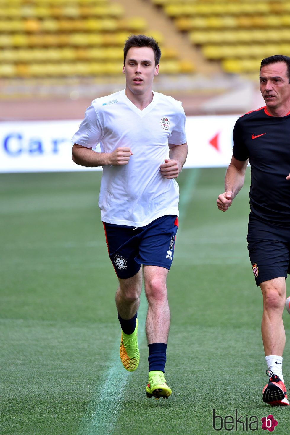 Louis Ducruet corriendo en un partido benéfico en Mónaco