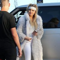 Khloe Kardashian en la fiesta de cumpleaños de Scott Disick