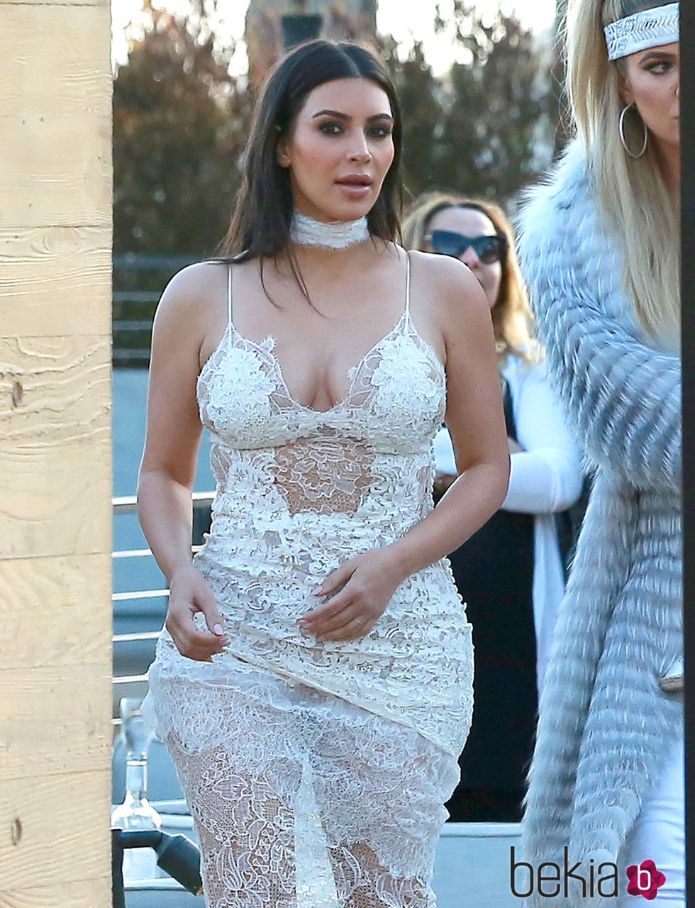 Kim Kardashian en la fiesta de cumpleaños de Scott Disick