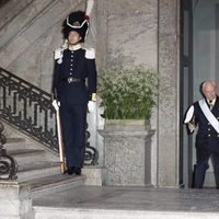 Carlos Gustavo y Silvia de Suecia en el bautizo de Ocar de Suecia