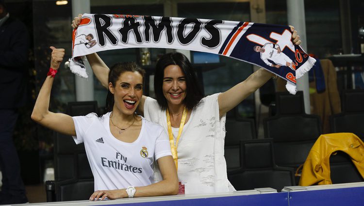 Pilar Rubio y Vania Millán en la final de la Champions League 2016