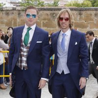 Jorge Cadaval y Ken Appledorn durante la boda de Marta Cadaval en Sevilla