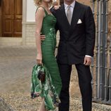 Eva Herzigová y Gregorio Marsiai durante la boda de Alejandro Santo Domingo y Charlotte Wellesley