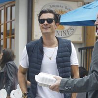 Orlando Bloom de comida familiar el Día de los Caídos