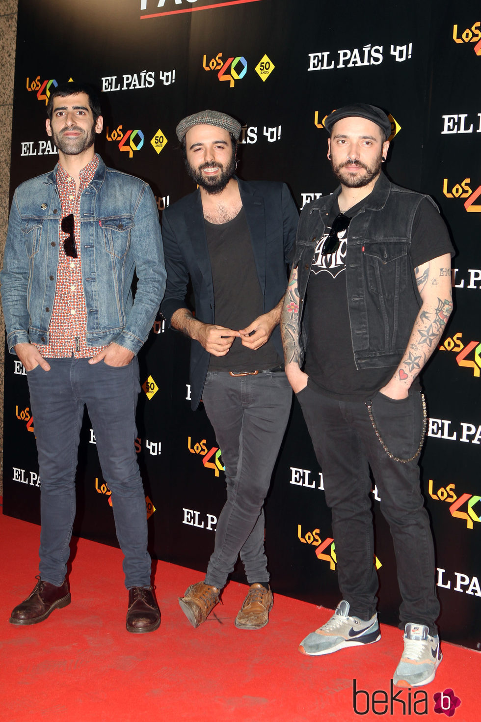 Juancho, Gerbass y Ruly del grupo Sidecars durante la gira 'One on one' de PaulMcCartney en Madrid