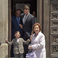 Carmen Franco en la comunión de su bisnieta Eugenia de Borbón en Madrid