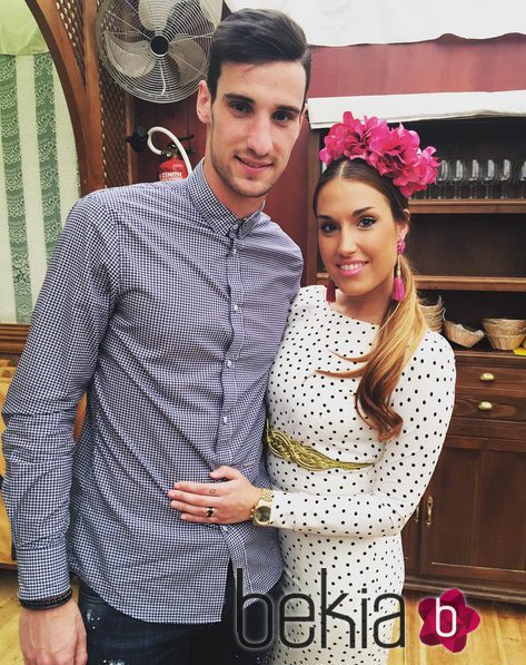 Sergio Rico y María Moreno en la Feria de Sevilla 2016