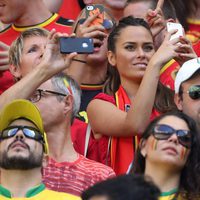 Marta Domínguez, novia de Thibaut Courtois, en el Mundial de Brasil 2014