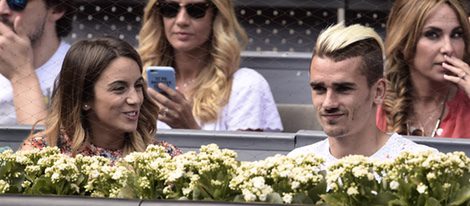 Antoine Griezmann y Erika Choperena en el Open de Madrid 2015